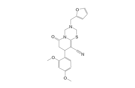 2H,6H-pyrido[2,1-b][1,3,5]thiadiazine-9-carbonitrile, 8-(2,4-dimethoxyphenyl)-3-(2-furanylmethyl)-3,4,7,8-tetrahydro-6-oxo-
