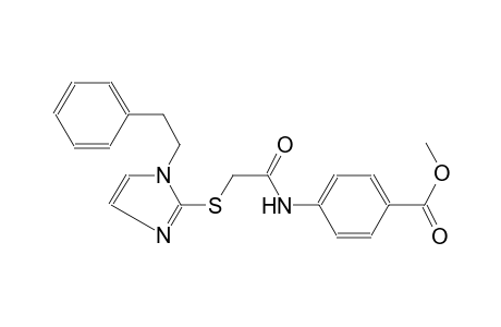 benzoic acid, 4-[[[[1-(2-phenylethyl)-1H-imidazol-2-yl]thio]acetyl]amino]-, methyl ester