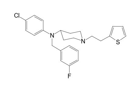 N-(3-Fluorobenzyl)-N-(4-chlorophenyl)-1-[(2-thiophen-2-yl)ethyl]-piperidin-4-amine