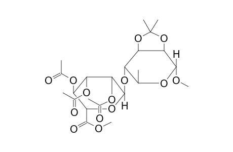 METHYL-2,3-O,O-ISOPROPYLIDENE-4-O-[METHYL(2,3,4-TRI-O-ACETYL-ALPHA-D-MANNOPYRANOSYL)URONATE]-ALPHA-L-RHAMNOPYRANOSIDE