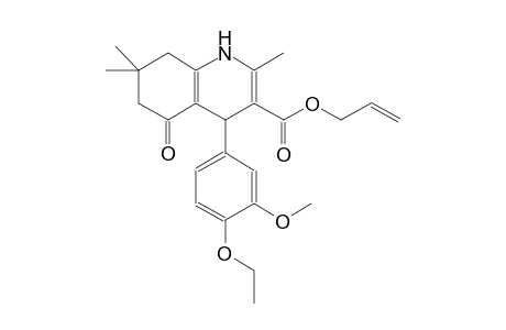 allyl 4-(4-ethoxy-3-methoxyphenyl)-2,7,7-trimethyl-5-oxo-1,4,5,6,7,8-hexahydro-3-quinolinecarboxylate