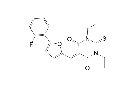 4,6(1H,5H)-pyrimidinedione, 1,3-diethyl-5-[[5-(2-fluorophenyl)-2-furanyl]methylene]dihydro-2-thioxo-