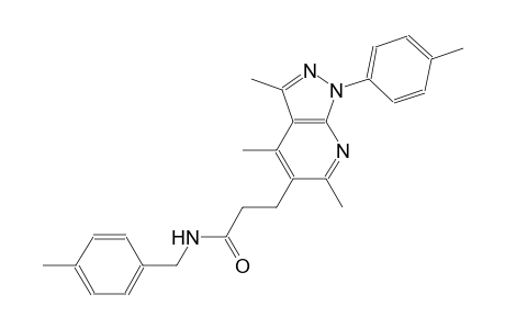 1H-pyrazolo[3,4-b]pyridine-5-propanamide, 3,4,6-trimethyl-1-(4-methylphenyl)-N-[(4-methylphenyl)methyl]-