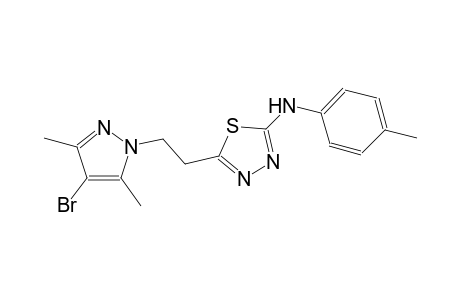 N-{5-[2-(4-bromo-3,5-dimethyl-1H-pyrazol-1-yl)ethyl]-1,3,4-thiadiazol-2-yl}-N-(4-methylphenyl)amine