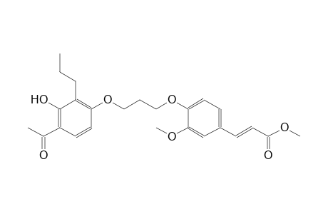 methyl (2E)-3-{4-[3-(4-acetyl-3-hydroxy-2-propylphenoxy)propoxy]-3-methoxyphenyl}-2-propenoate