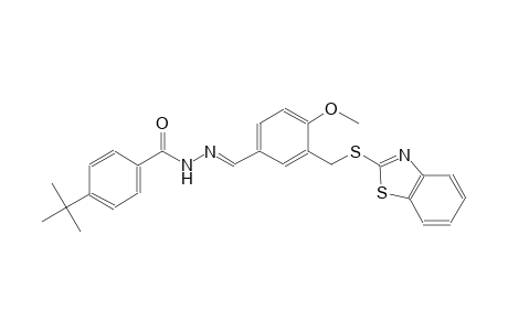 N'-((E)-{3-[(1,3-benzothiazol-2-ylsulfanyl)methyl]-4-methoxyphenyl}methylidene)-4-tert-butylbenzohydrazide