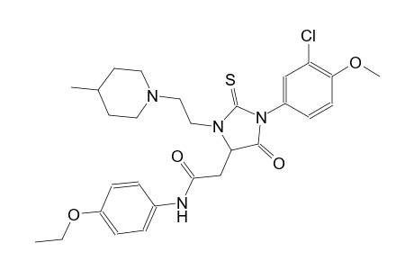 2-{1-(3-chloro-4-methoxyphenyl)-3-[2-(4-methyl-1-piperidinyl)ethyl]-5-oxo-2-thioxo-4-imidazolidinyl}-N-(4-ethoxyphenyl)acetamide