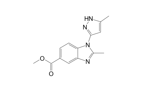 Methyl 2-Methyl-1-(5-methyl-1H-pyrazol-3-yl)-1H-benzimidazole-5-carboxylate