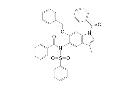 N,1-dibenzoyl-N-(phenylsulfonyl)-5-amino-6-(benzyloxy)-3-methylindole