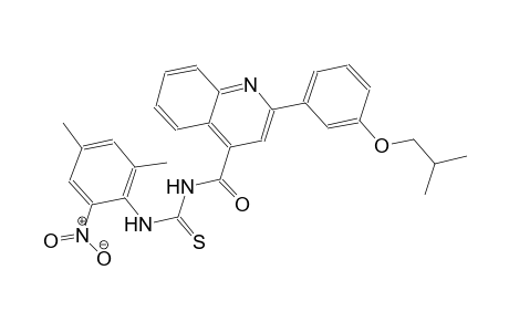 N-(2,4-dimethyl-6-nitrophenyl)-N'-{[2-(3-isobutoxyphenyl)-4-quinolinyl]carbonyl}thiourea