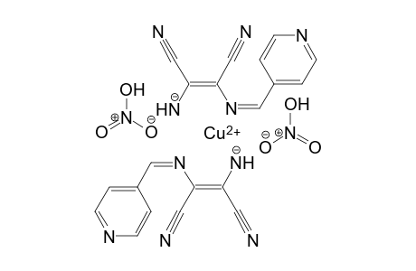 Copper(II) bis[[(Z)-1,2-dicyano-2-[(Z)-4-pyridylmethyleneamino]vinyl]azanide]dinitric acid
