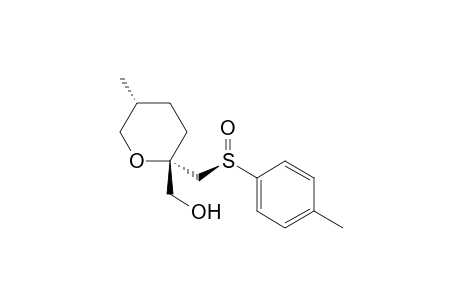(2S,5R,Rs)-2-Hydroxymethyl-5-methyl-2-(p-tolylsulfinylmethyl)tetrahydropyran