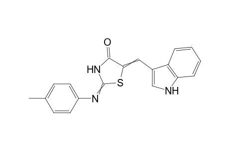 2-(p-tolyl)imino-5-(1H-indol-3-yl)methylene-1,3-thiazolidine-4-one