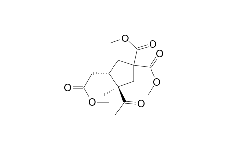 dimethyl (3R*,4S*)-3-acetyl-4-[(methoxycarbonyl)methyl]-3-methyl-1,1-cyclopentanedicarboxylate