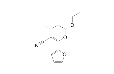 cis-2-Ethoxy-6-(furan-2-yl)-4-methyl-3,4-dihydro-2H-pyran-5-carbonitrile