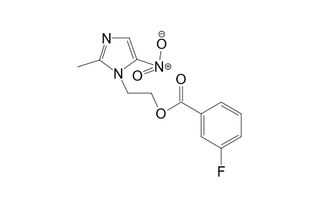 2-(2-Methyl-5-nitro-1H-imidazol-1-yl)ethyl 3-fluorobenzoate