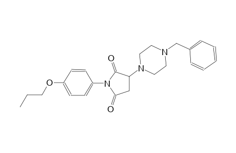 2,5-pyrrolidinedione, 3-[4-(phenylmethyl)-1-piperazinyl]-1-(4-propoxyphenyl)-