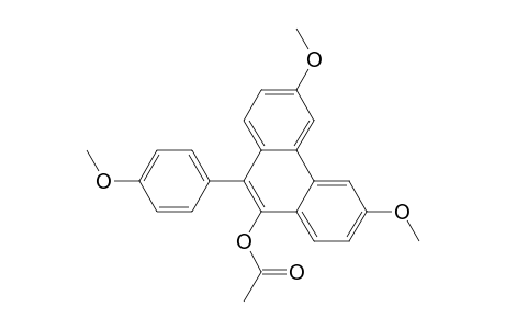 9-Phenanthrenol, 3,6-dimethoxy-10-(4-methoxyphenyl)-, acetate