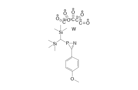 [{2-Bis(trimethylsilyl)methyl-3-(4-methoxyphenyl)-2H-azaphos-phirene-kappaP}pentacarbonyltungsten(0)]