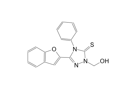 3H-1,2,4-triazole-3-thione, 5-(2-benzofuranyl)-2,4-dihydro-2-(hydroxymethyl)-4-phenyl-