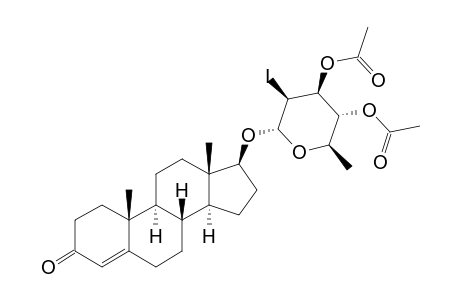 TESTOSTERYL-2,6-DIDEOXY-2-IODO-3,4-DIACETOXY-ALPHA-D-MANNO-HEXOPYRANOSIDE