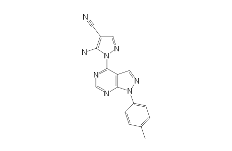 5-AMINO-1-(1-PARA-TOLYL-1H-PYRAZOLO-[3,4-D]-PYRIMIDIN-4-YL)-1H-PYRAZOLE-4-CARBONITRILE