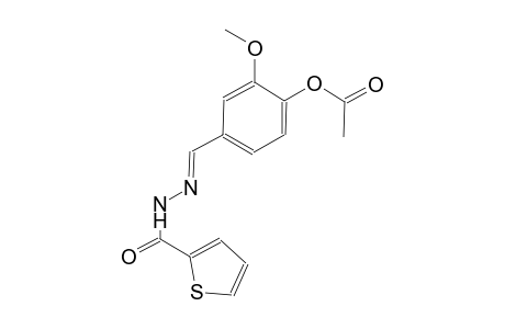 2-methoxy-4-{(E)-[(2-thienylcarbonyl)hydrazono]methyl}phenyl acetate