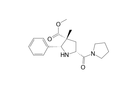 3-Pyrrolidinecarboxylic acid, 3-methyl-2-phenyl-5-(1-pyrrolidinylcarbonyl)-, methyl ester, (2.alpha.,3.alpha.,5.alpha.)-(.+-.)-