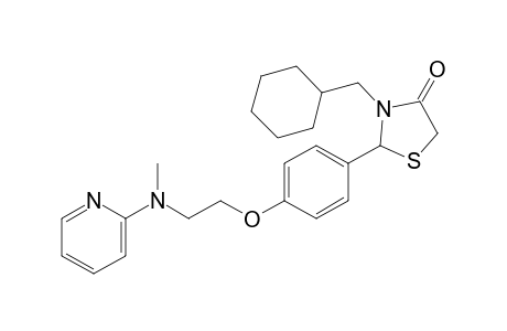 3-(Cyclohexylmethyl)-2-(4-(2-(methyl(pyridin-2-yl)amino)ethoxy)phenyl)thiazolidin-4-one