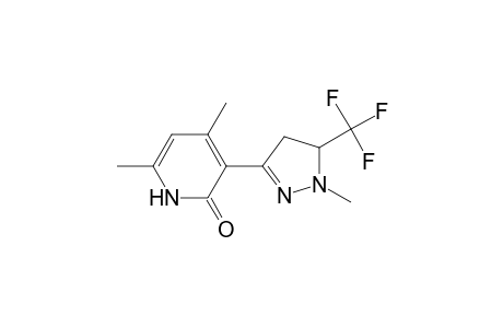 1H-Pyridin-2-one, 4,6-dimethyl-3-(1-methyl-5-trifluoromethyl-4,5-dihydro-1H-pyrazol-3-yl)-