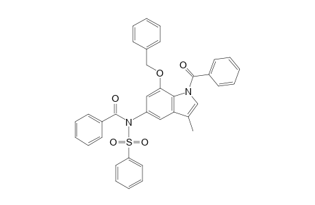 N,1-dibenzoyl-N-(phenylsulfonyl)-5-amino-7-(benzyloxy)-3-methylindole