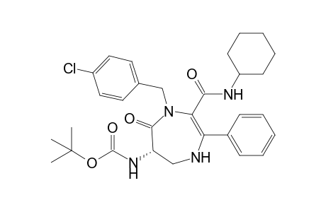 N-Cyclohexyl 4-(4-Chlorobenzyl)-2-(phenyl)-5-oxo-(S)-6-(tert-butoxycarbonylamino)-4,5,6,7-tetrahydro-1H-1,4-diazepine-3-carboxamide