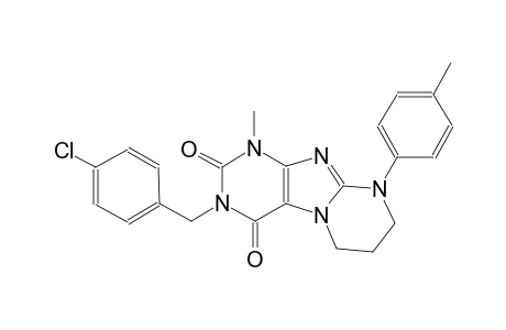 3-(4-chlorobenzyl)-1-methyl-9-(4-methylphenyl)-6,7,8,9-tetrahydropyrimido[2,1-f]purine-2,4(1H,3H)-dione