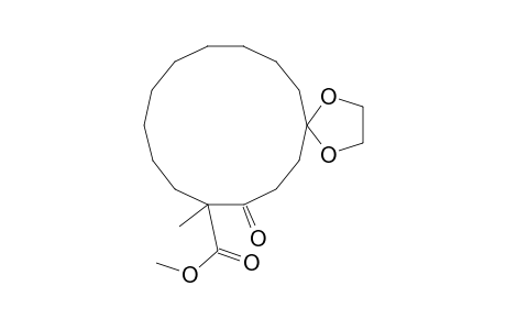 1,4-Dioxaspiro[4.13]octadecane-9-carboxylic acid, 9-methyl-8-oxo-, methyl ester