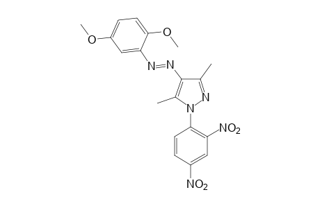 4-[(2,5-DIMETHOXYPHENYL)AZO]-3,5-DIMETHYL-1-(2,4-DINITROPHENYL)PYRAZOLE