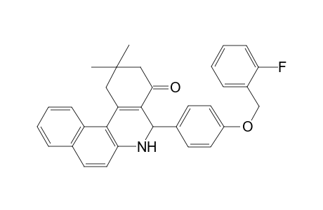 5-[4-(2-fluorobenzyl)oxyphenyl]-2,2-dimethyl-1,3,5,6-tetrahydrobenzo[a]phenanthridin-4-one