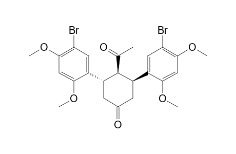 3,4-CIS-4,5-TRANS-4-ACETYL-3,5-BIS-(3-BROMO-4,6-DIMETHOXYPHENYL)-CYCLOHEXAN-1-ONE