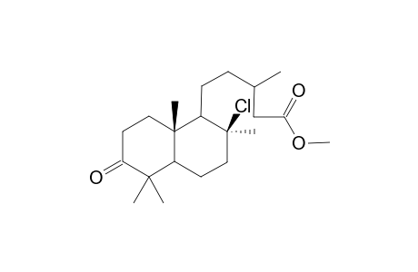 (2S,8aS)-2,5,5,8a-Tetramethyl-6-oxo-2-chloro-1-[4'-(methoxycarbonyl)-3'-methylbutyl]-(perhydro)naphthalene