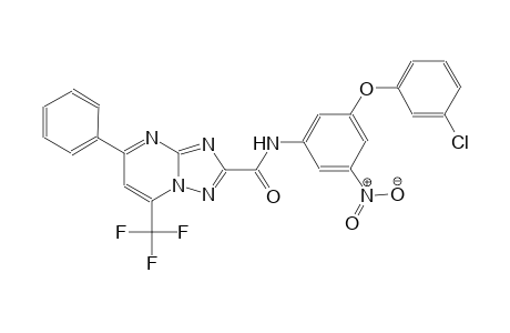 N-[3-(3-chlorophenoxy)-5-nitrophenyl]-5-phenyl-7-(trifluoromethyl)[1,2,4]triazolo[1,5-a]pyrimidine-2-carboxamide