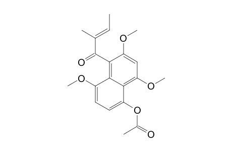 2-Buten-1-one, 1-[5-(acetyloxy)-2,4,8-trimethoxy-1-naphthalenyl]-2-methyl-, (E)-