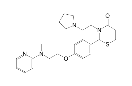 2-(4-(2-(Methyl(pyridin-2-yl)amino)ethoxy)phenyl)-3-(2-(pyrrolidin-1-yl)ethyl)-1,3-thiazinan-4-one