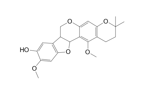 1,2,7a,12a-Tetrahydro-9-hydroxy-3,3-dimethyl-10,13-dimethoxy-3H,7H-benzofuro[2',3':4,5]pyran[3,2-g][1]benzopyran