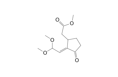 2-[(2E)-2-(2,2-dimethoxyethylidene)-3-keto-cyclopentyl]acetic acid methyl ester