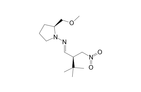 (S,S)-1-(.alpha.-tert-Butyl-.beta.-nitropropylaldehyde)-2-methoxymethylpyrrolidinehydrazone