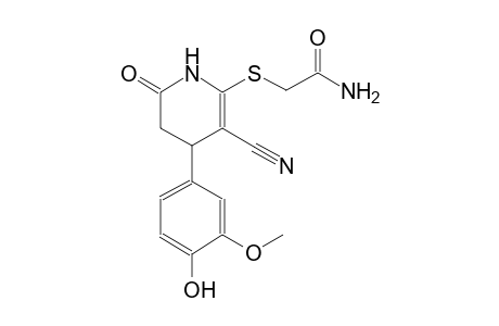 acetamide, 2-[[3-cyano-1,4,5,6-tetrahydro-4-(4-hydroxy-3-methoxyphenyl)-6-oxo-2-pyridinyl]thio]-