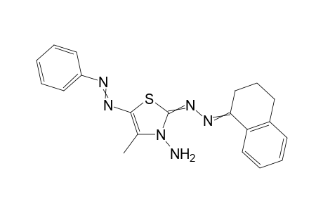 2-((3,4-Dihydronaphthalen-1(2H)-ylidene)hydrazono)-4-methyl-5-(phenyldiazenyl)thiazol-3(2H)-amine
