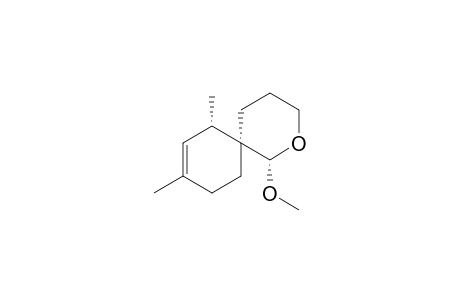 (+/-)-(1S*,6R*,7S*)-1-methoxy-7,9-dimethyl-2-oxaspiro[5.5]undec-8-ene
