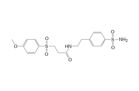 propanamide, N-[2-[4-(aminosulfonyl)phenyl]ethyl]-3-[(4-methoxyphenyl)sulfonyl]-