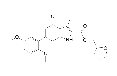 6-(2,5-dimethoxyphenyl)-3-methyl-4-oxo-1,5,6,7-tetrahydroindole-2-carboxylic acid 2-oxolanylmethyl ester