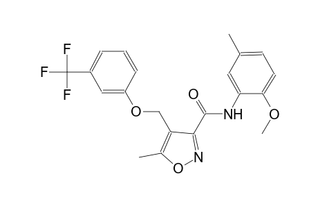 N-(2-methoxy-5-methylphenyl)-5-methyl-4-{[3-(trifluoromethyl)phenoxy]methyl}-3-isoxazolecarboxamide